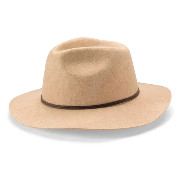 Hats Women Orvis Womens Saddle Ridge Packable Felt Hat Natural