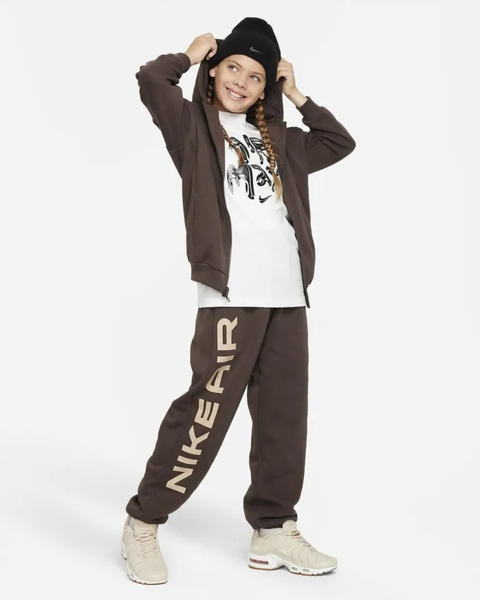 Hoodies And Sweatshirts Kids Nike Air Club Fleece Baroque Brownhemp