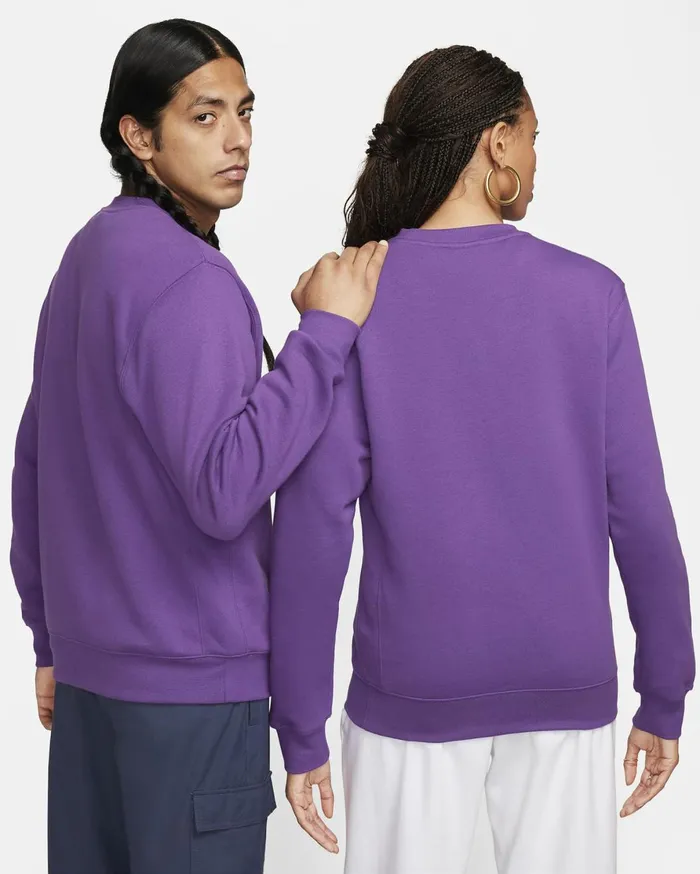 Hoodies And Sweatshirts Men Nike Sportswear Club Fleece Purple Cosmoswhite