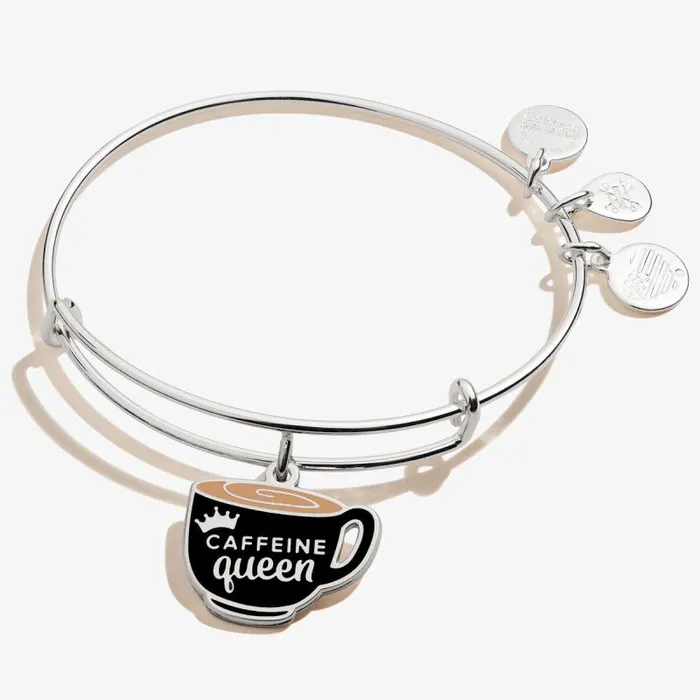Iconic Women Alex And Ani Caffeine Queen039 Coffee Mug Charm Bangle Silver