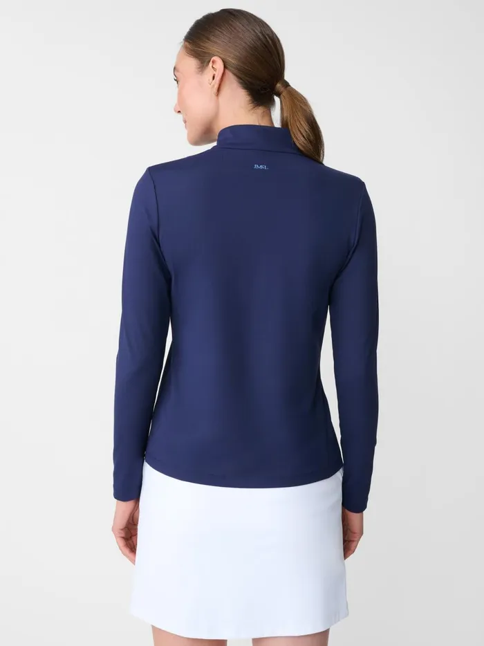 JMclaughlin Ace 14 Zip Top Navy Women Shirts and Tops