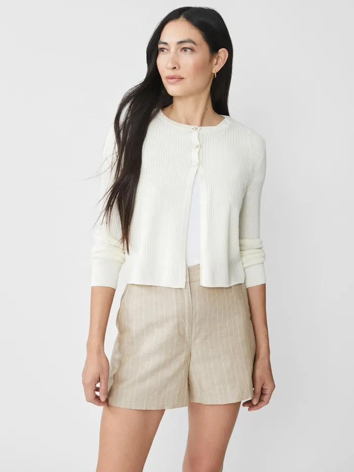 JMclaughlin Aleesha Cardigan Egret White Women Sweaters