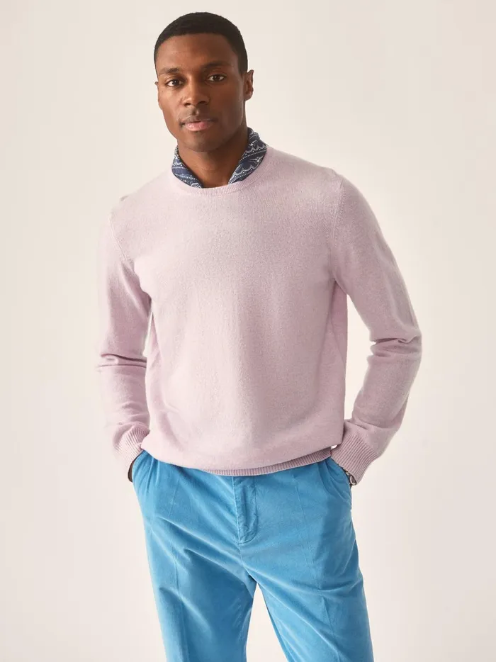 JMclaughlin Caldwell Cashmere Sweater French Lavender Men Sweaters