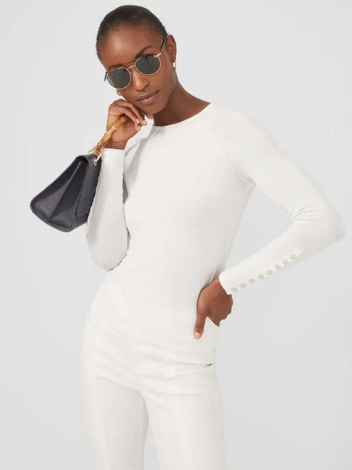 JMclaughlin Jamey Sweater White Women Sweaters