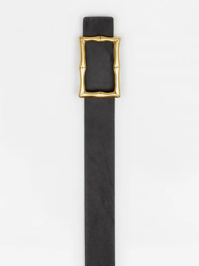 JMclaughlin Lina Reversible Leather Belt Blackcork Women Belts