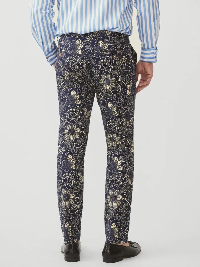 JMclaughlin Lukas Pants In Night Blooms Navyoff White Men Pants JMclaughlin Lukas Pants In Night Blooms Navyoff White Men Pants