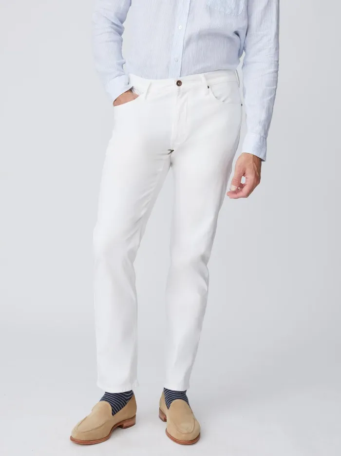 JMclaughlin Parker 5Pocket Straight Pants White Men Pants