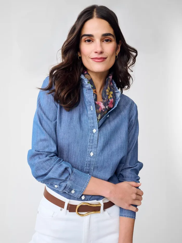 JMclaughlin Rutherford Denim Blouse Medium Denim Women Shirts and Tops JMclaughlin Rutherford Denim Blouse Medium Denim Women Shirts and Tops