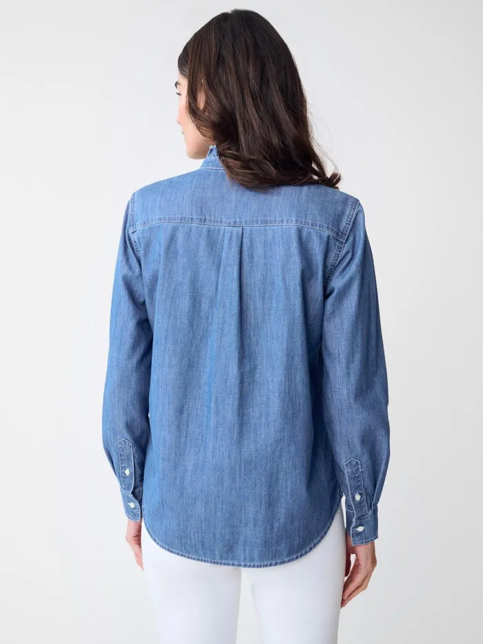 JMclaughlin Rutherford Denim Blouse Medium Denim Women Shirts and Tops JMclaughlin Rutherford Denim Blouse Medium Denim Women Shirts and Tops