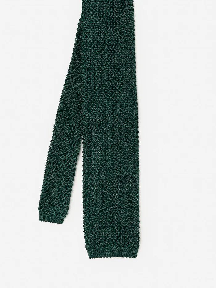 JMclaughlin Silk Knit Tie Abete Green Men Ties