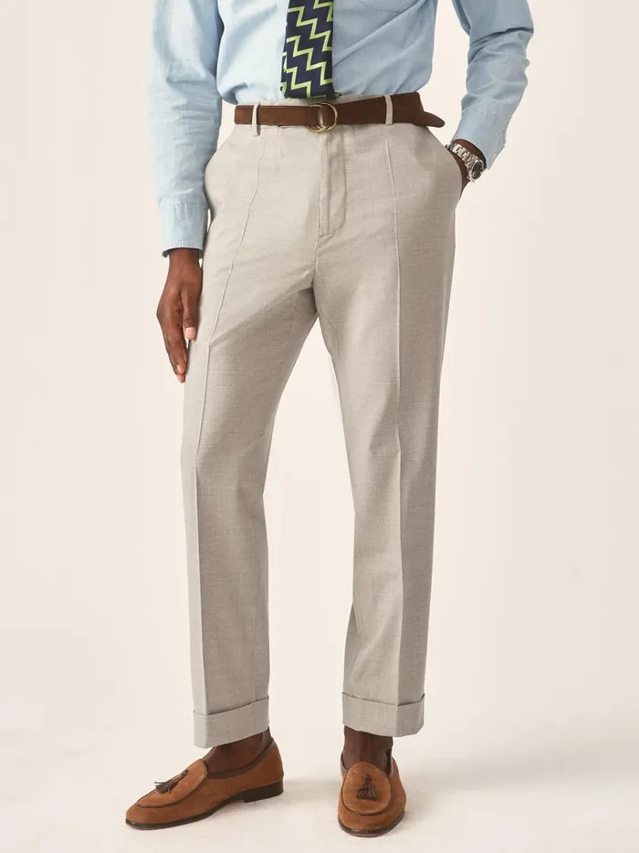 JMclaughlin Wool Oxford Pants Heather Dove Gray Men Pants