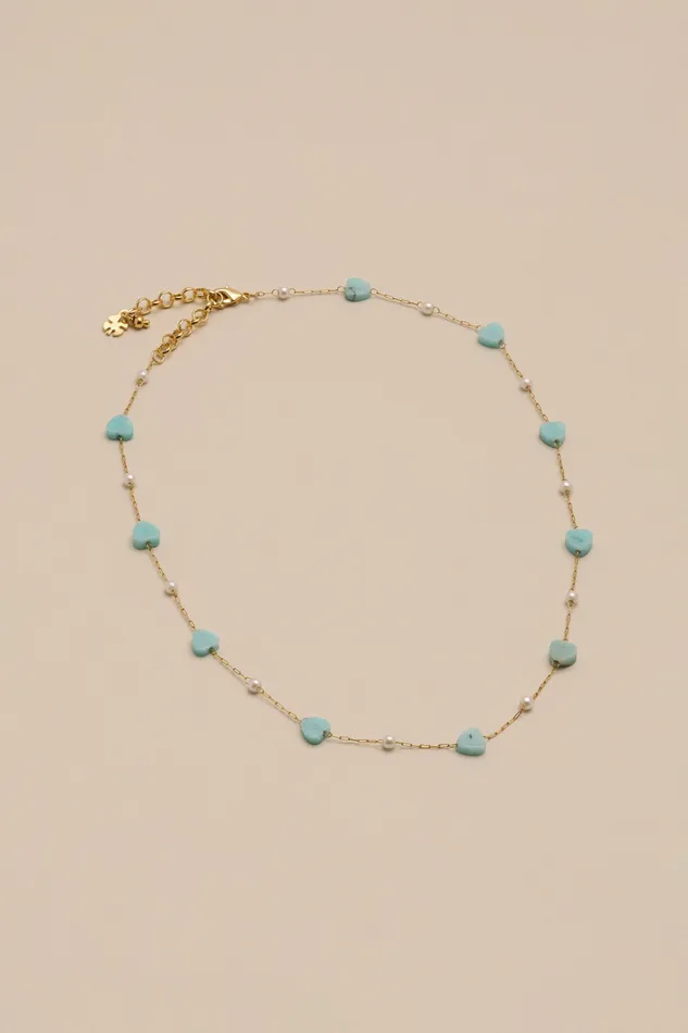 Jade Heart Necklace Gold Women Lucky Brand Jewelry
