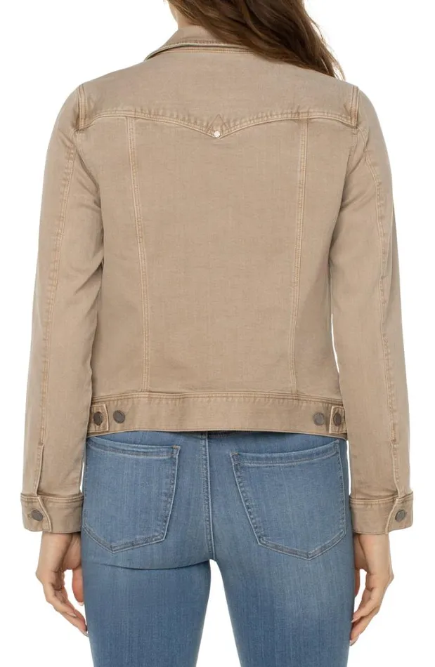 JEAN JACKETS Women Liverpool Los Angeles CLASSIC JEAN JACKET Biscuit Tan