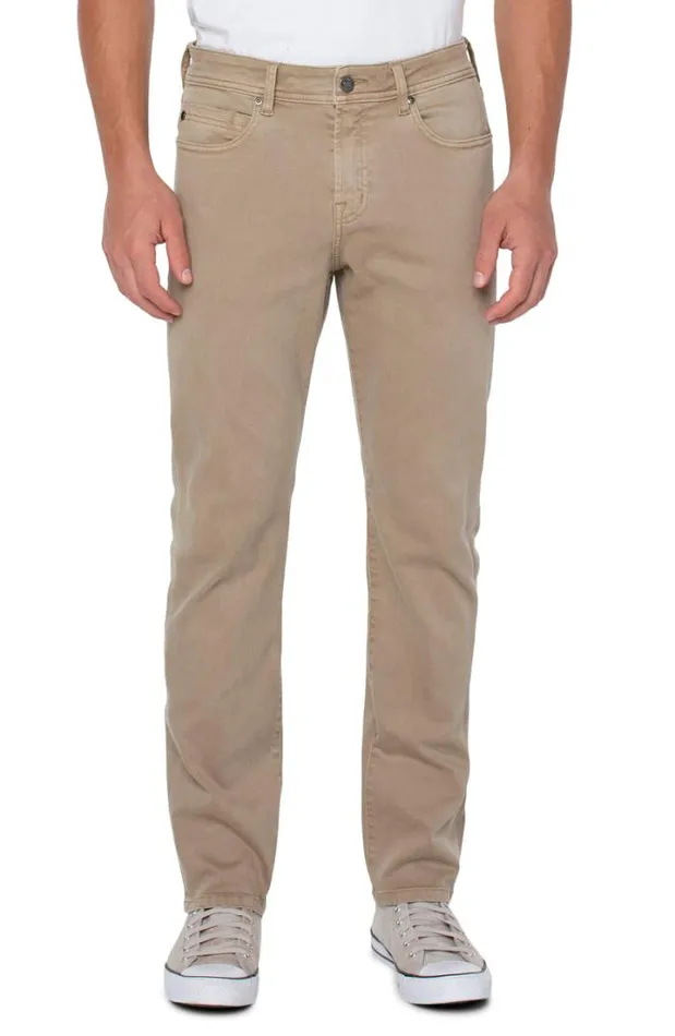 JEANS Men Liverpool Los Angeles KINGSTON MODERN STRAIGHT COLORED DENIM Wheat