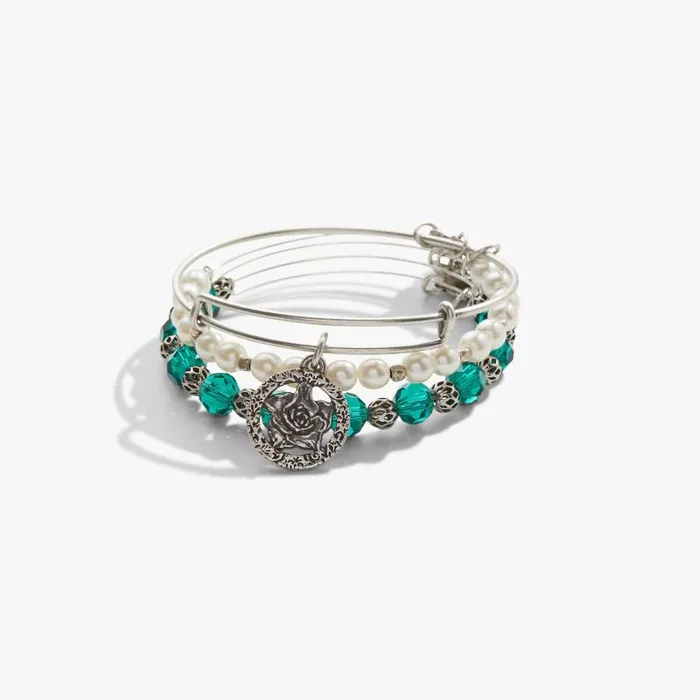 Jewelry Sets Women Alex And Ani Rose Charm Bangle Set Of 3 Rafaelian Silver