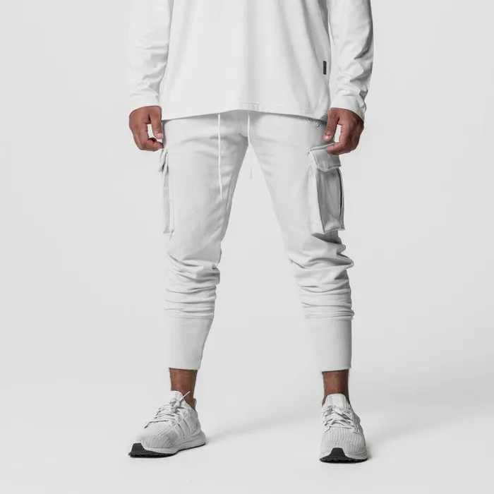 Joggers and Pants Men ASRV TechTerry Cargo High Rib Jogger White