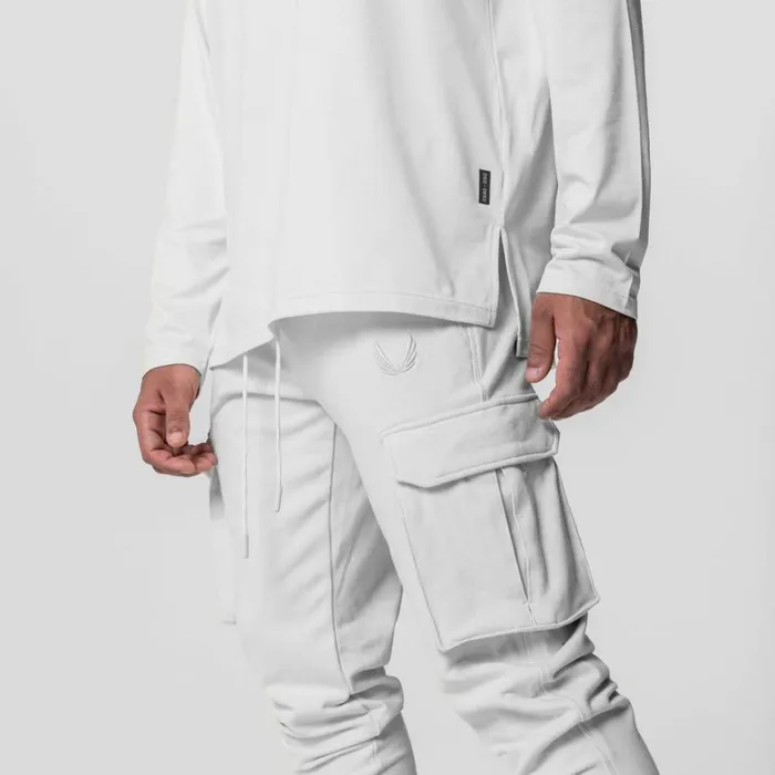 Joggers and Pants Men ASRV TechTerry Cargo High Rib Jogger White