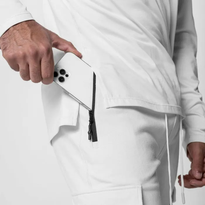 Joggers and Pants Men ASRV TechTerry Cargo High Rib Jogger White