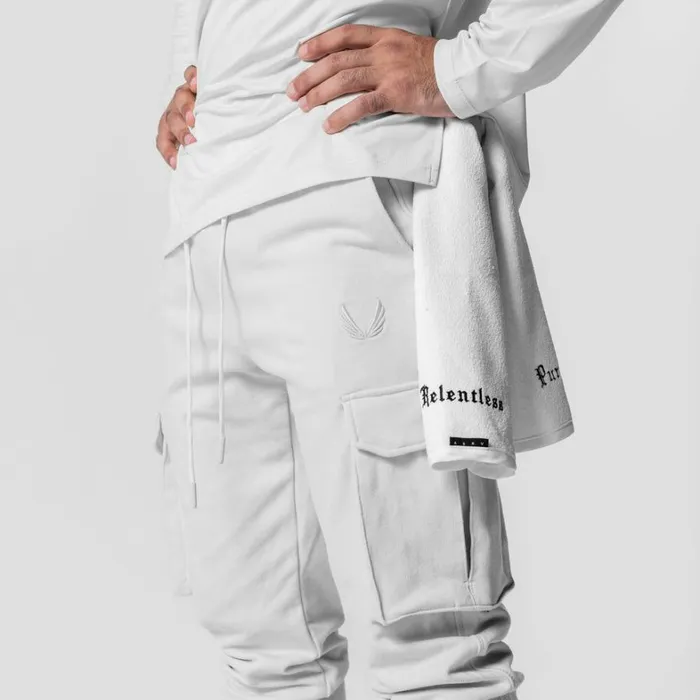 Joggers and Pants Men ASRV TechTerry Cargo High Rib Jogger White