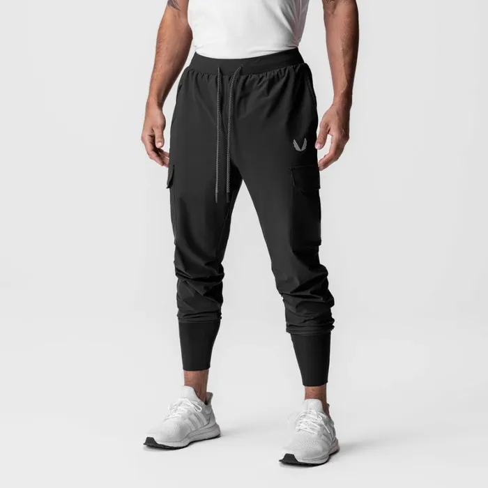 Joggers and Pants Men ASRV TetraLite Cargo High Rib Jogger Black 034reflective034