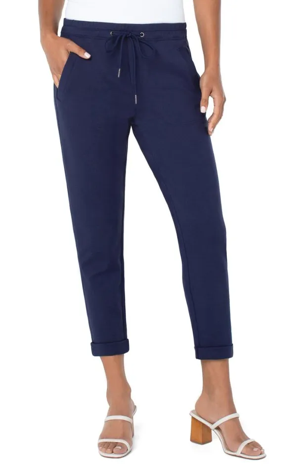 JOGGERS Women Liverpool Los Angeles JOGGER WITH ROLL CUFF HEM Inkwell Navy