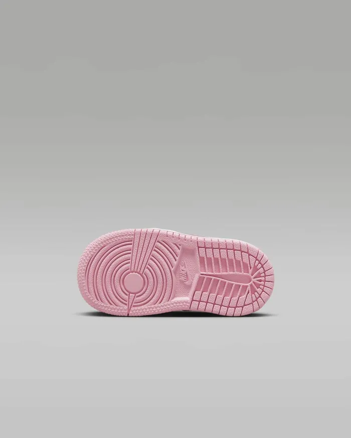 Jordan Kids Nike Jordan 1 Mid Whitefierce Pinkmedium Soft Pink