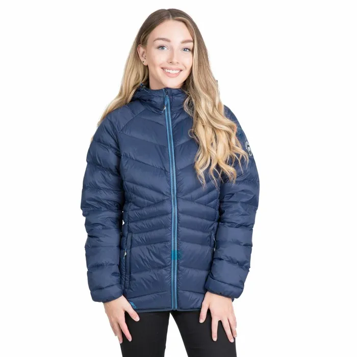 Julieta Hooded Down Jacket Navy Women Trespass Puffer Jackets