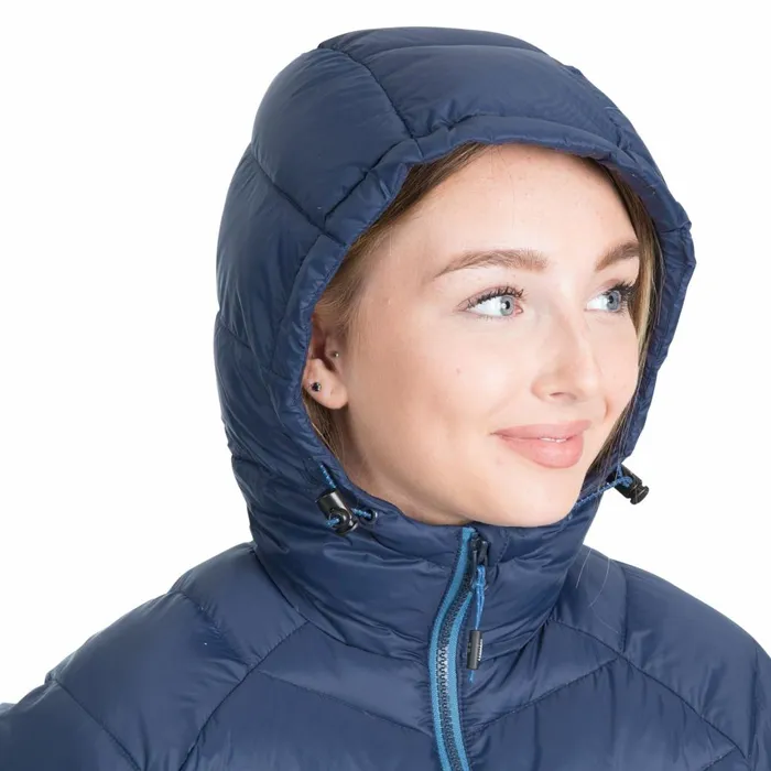 Julieta Hooded Down Jacket Navy Women Trespass Puffer Jackets