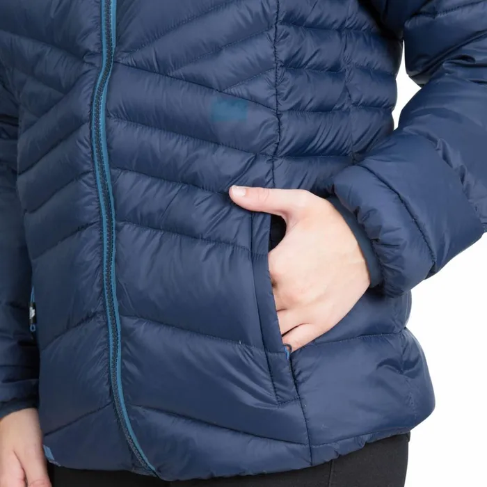 Julieta Hooded Down Jacket Navy Women Trespass Puffer Jackets