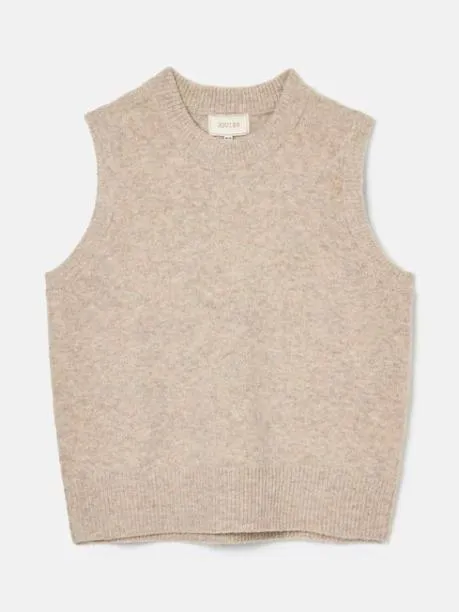 Jumpers and Knitwear Women Joules Natural Regular Fit Knitted Vest