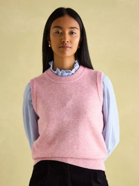 Jumpers and Knitwear Women Joules Pink Knitted Vest