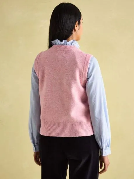 Jumpers and Knitwear Women Joules Pink Knitted Vest