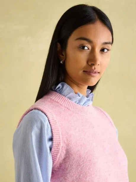 Jumpers and Knitwear Women Joules Pink Knitted Vest