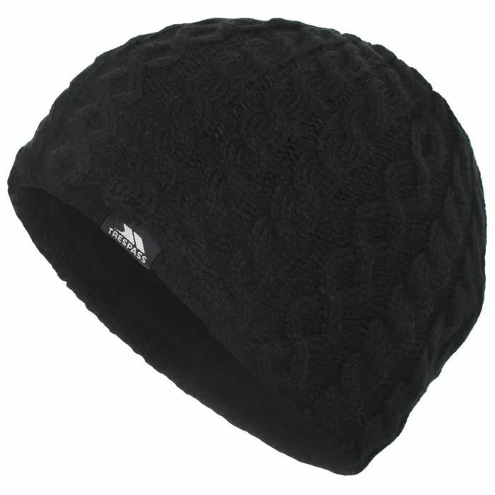 Kendra Knitted Beanie Hat Black Women Trespass Hats