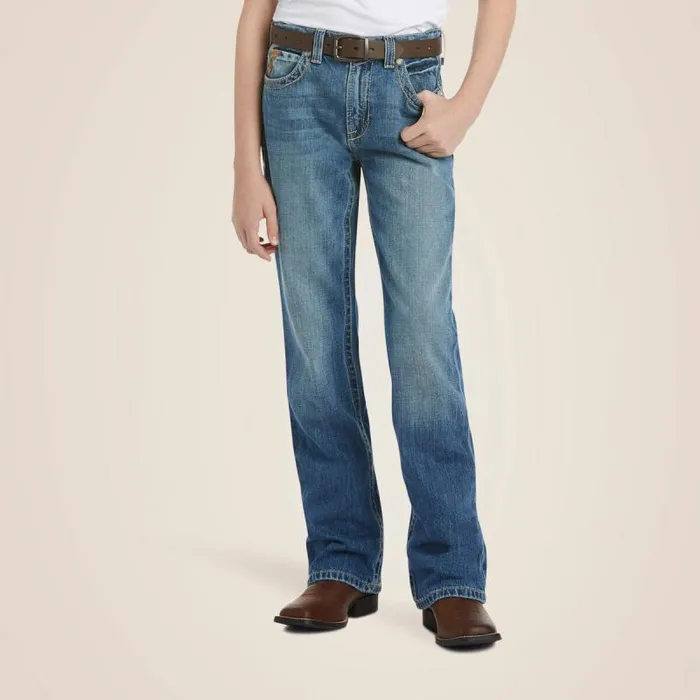 Kids Jeans Ariat B4 Relaxed Boundary Boot Cut Jean Dakota