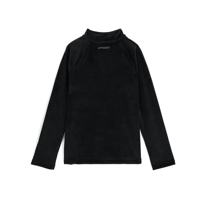 Kids Shimmer Bug Half Zip Black Spyder Fleece