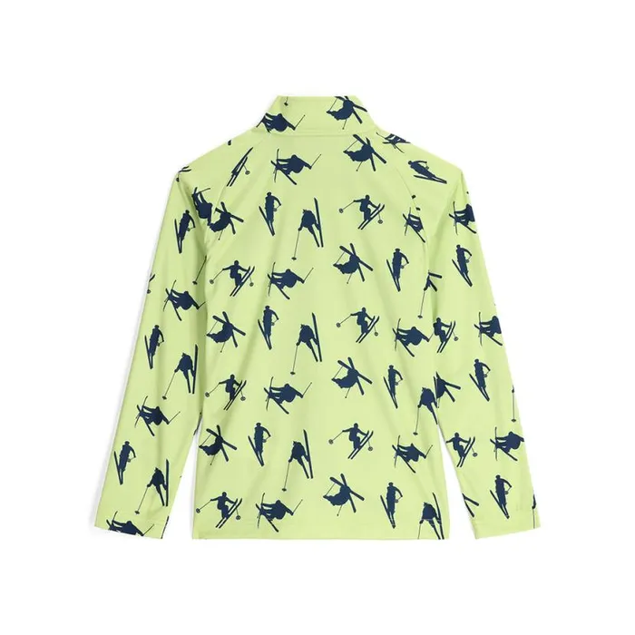 Kids Ski Day Half Zip Lime Ice Spyder Fleece