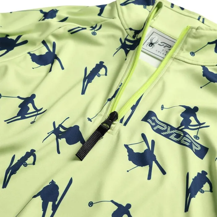 Kids Ski Day Half Zip Lime Ice Spyder Fleece