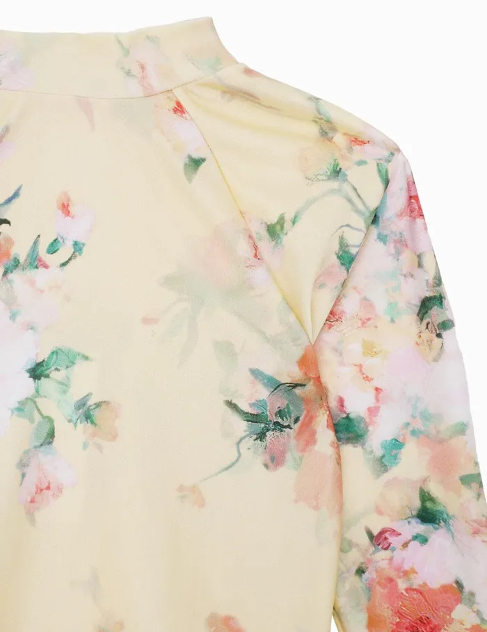 Kids Swimwear Zimmermann Everley Frill Rashie Yellow Watercolour Floral