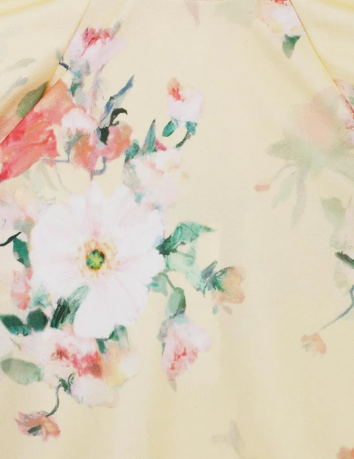 Kids Swimwear Zimmermann Everley Frill Rashie Yellow Watercolour Floral