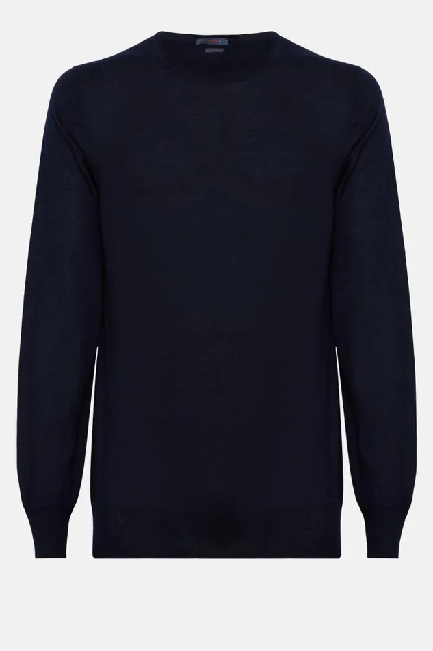 Knitwear Men Boggi Milano Navy Super Fine Cashmere Crew Neck Jumper Navy Blue Knitwear Men Boggi Milano Navy Super Fine Cashmere Crew Neck Jumper Navy Blue