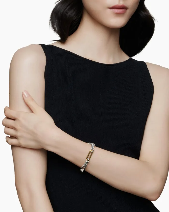 Lexington Chain Bracelet In Sterling Silver With 18K Yellow Gold 98mm Women David Yurman Chain Lexington Chain Bracelet In Sterling Silver With 18K Yellow Gold 98mm Women David Yurman Chain