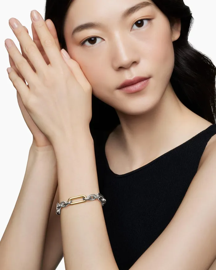 Lexington Chain Bracelet In Sterling Silver With 18K Yellow Gold 98mm Women David Yurman Chain Lexington Chain Bracelet In Sterling Silver With 18K Yellow Gold 98mm Women David Yurman Chain