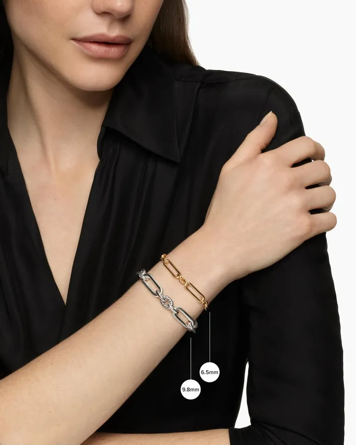 Lexington Chain Bracelet In Sterling Silver With Diamonds 98mm Women David Yurman Chain Lexington Chain Bracelet In Sterling Silver With Diamonds 98mm Women David Yurman Chain