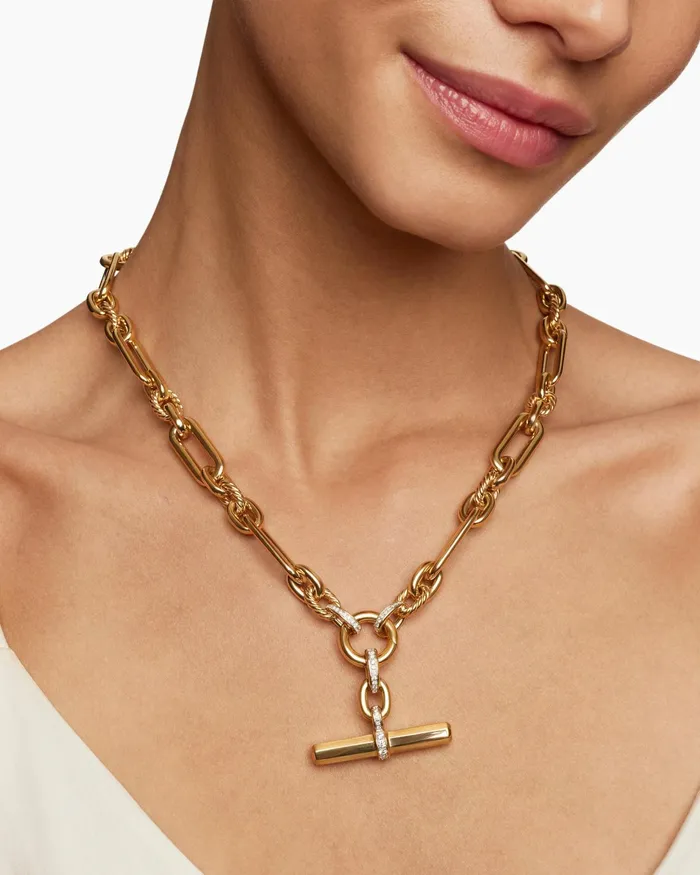 Lexington Chain Necklace In 18K Yellow Gold With Diamonds 98mm Women David Yurman Chain Lexington Chain Necklace In 18K Yellow Gold With Diamonds 98mm Women David Yurman Chain