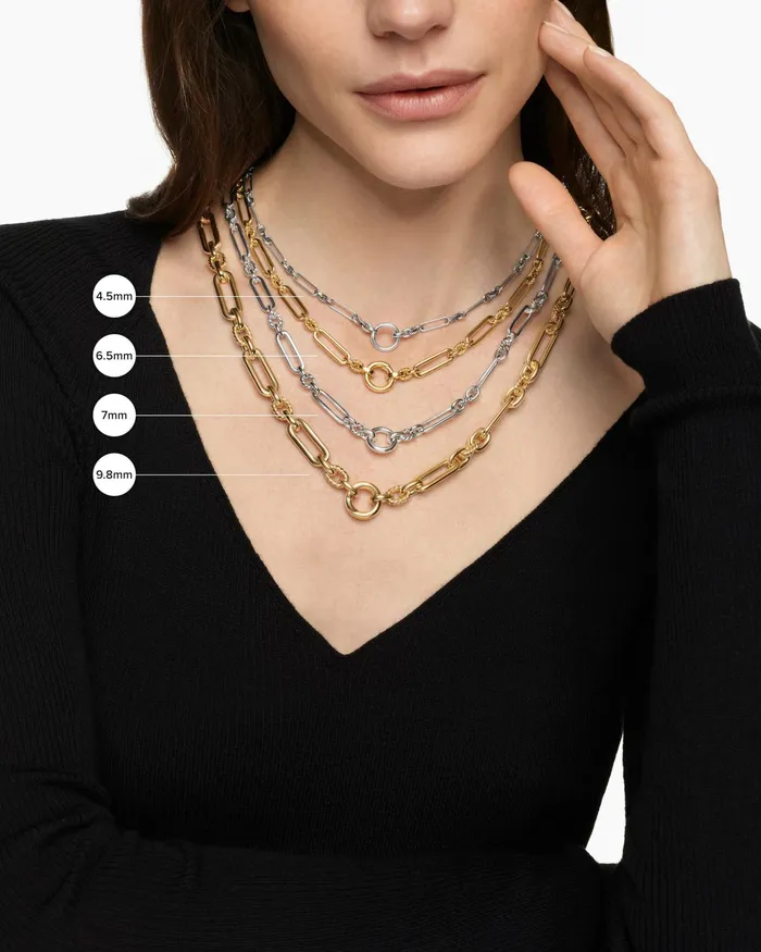 Lexington Chain Necklace In 18K Yellow Gold With Diamonds 98mm Women David Yurman Chain Lexington Chain Necklace In 18K Yellow Gold With Diamonds 98mm Women David Yurman Chain