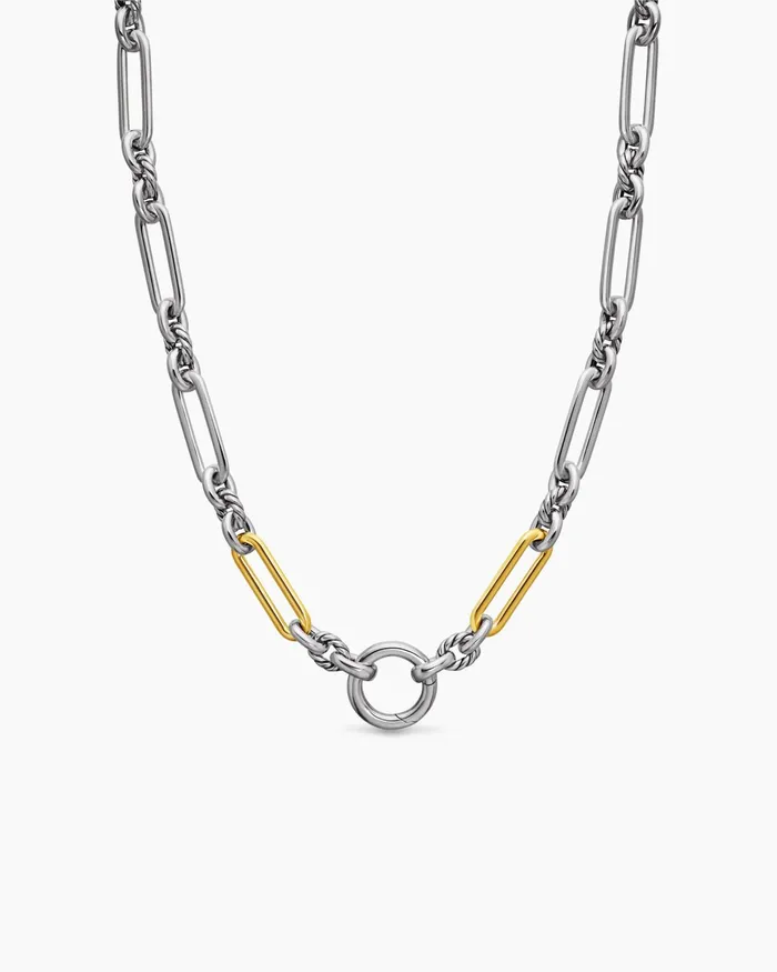 Lexington Chain Necklace In Sterling Silver With 18K Yellow Gold 7mm Women David Yurman Chain Lexington Chain Necklace In Sterling Silver With 18K Yellow Gold 7mm Women David Yurman Chain