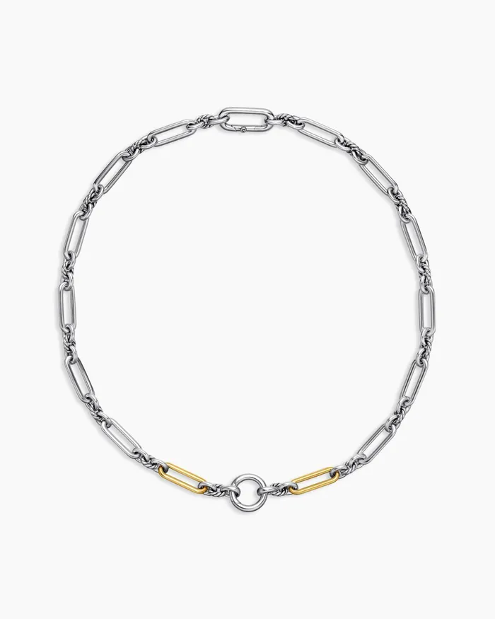 Lexington Chain Necklace In Sterling Silver With 18K Yellow Gold 7mm Women David Yurman Chain Lexington Chain Necklace In Sterling Silver With 18K Yellow Gold 7mm Women David Yurman Chain