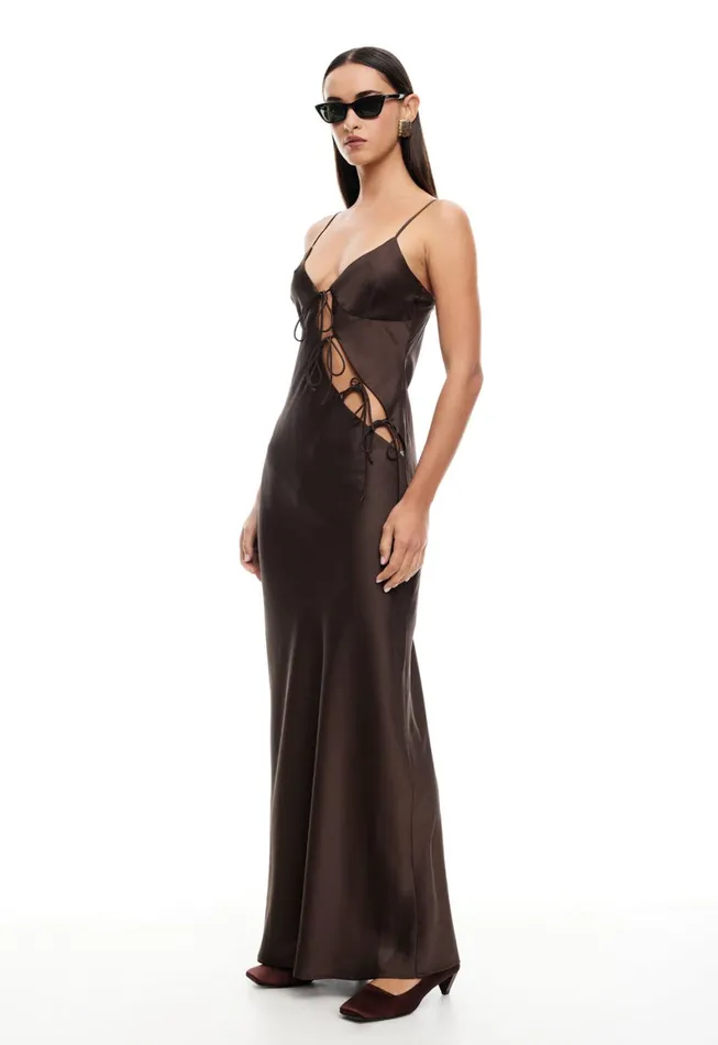 Lioness Fashion ABOUT A GIRL MAXI Chocolate Women Dresses