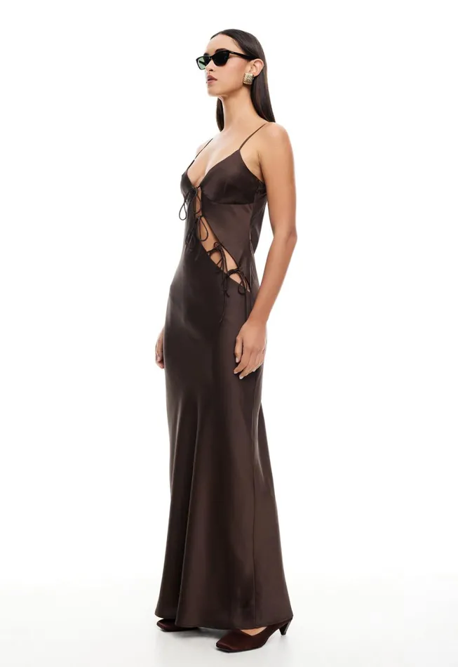 Lioness Fashion ABOUT A GIRL MAXI Chocolate Women Dresses